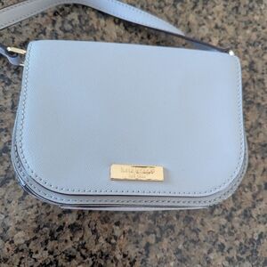 Kate Spade Gray Crossbody Bag with Gold Accent